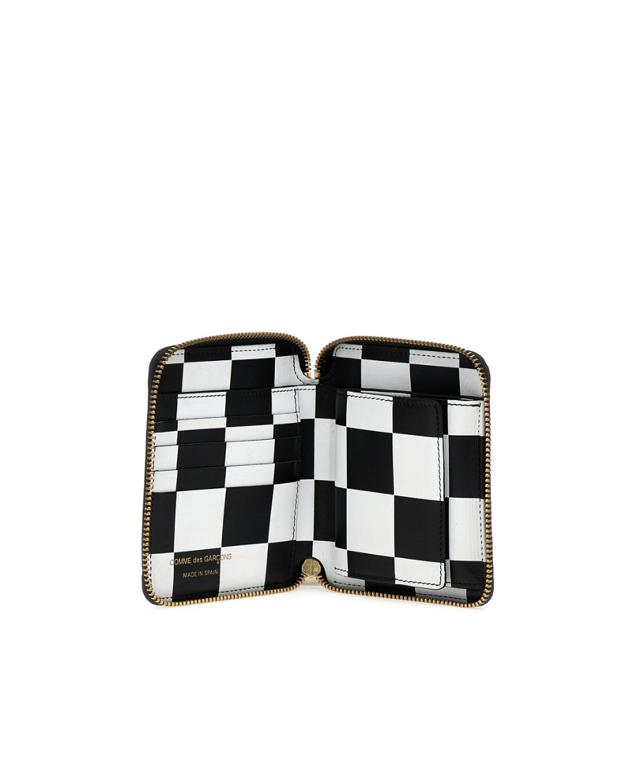 Comme Des Garçons Logo Wallet In Black