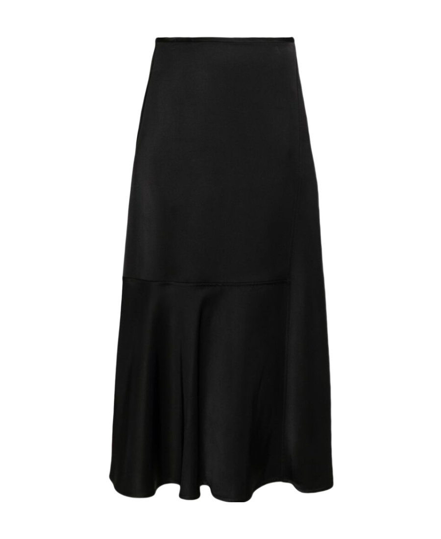 Jil Sander Sustainable Fluid Viscose Skirt 16 In Black