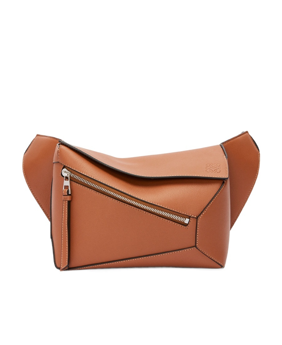 Loewe Small Puzzle Belt Bag In Classic Calfskin In Brown