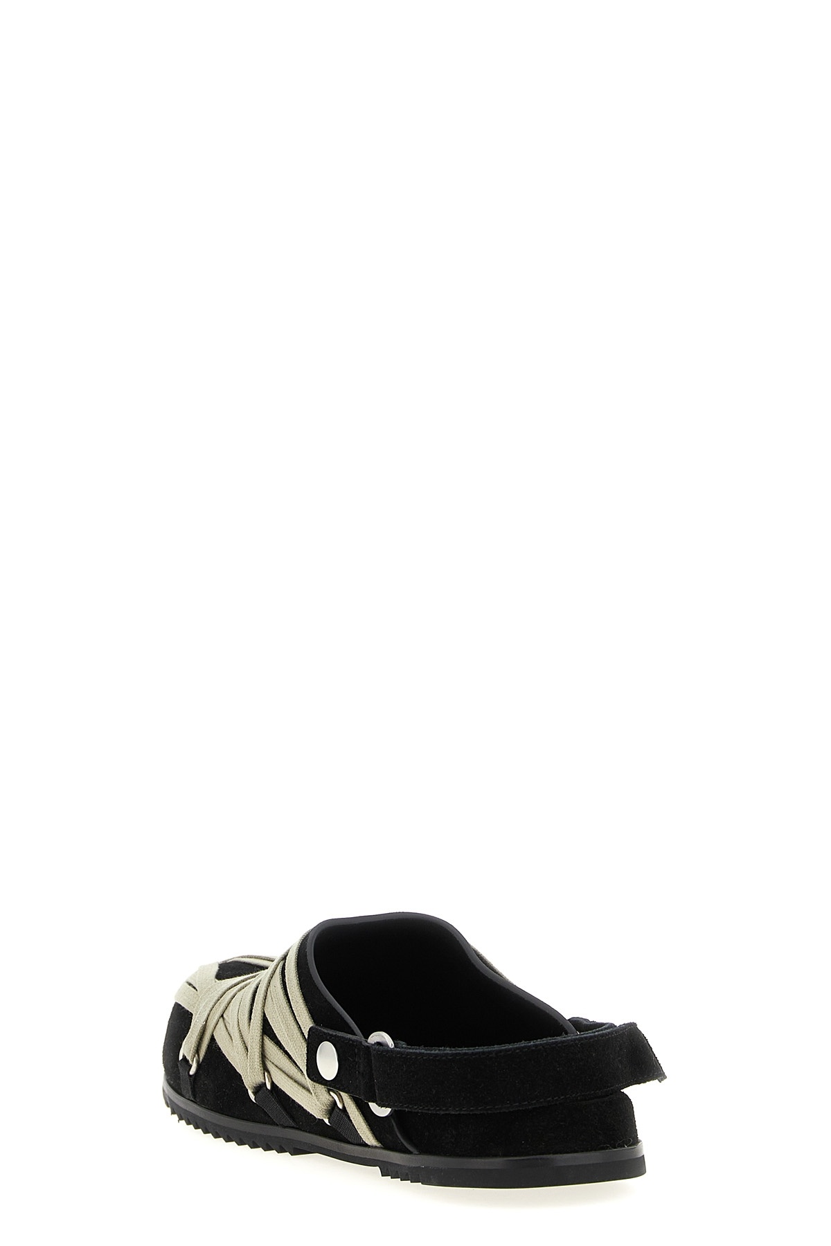 Rick Owens Concordians Megalaced Mules In Black