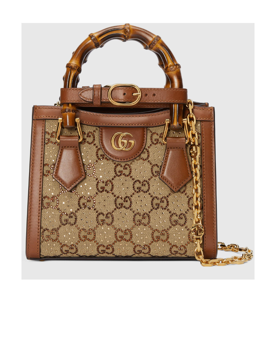 Gucci Mini Diana Tote Bag In Brown