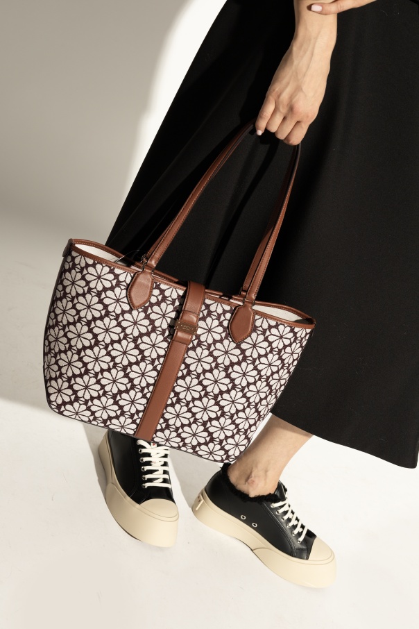 KATE SPADE MEDIUM FLORAL-JACQUARD TOTE BAG
