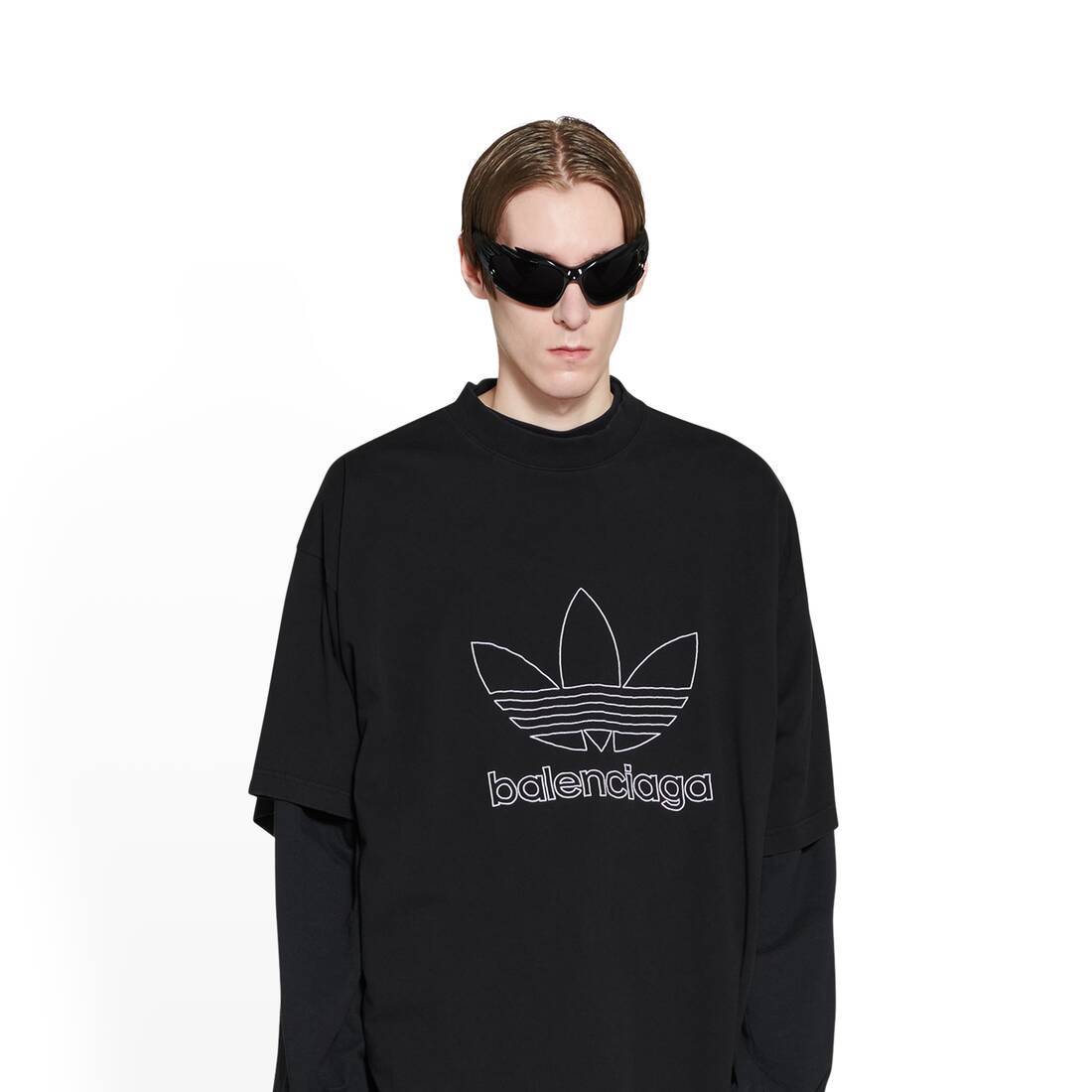 BALENCIAGA T-SHIRT BALENCIAGA / ADIDAS OVERSIZE IN NERO