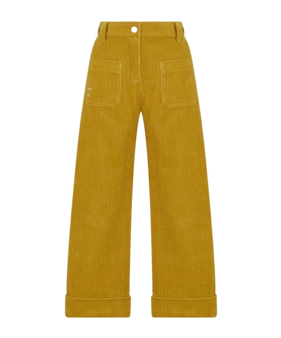 Dior Corduroy Wide-leg Pants In Brown