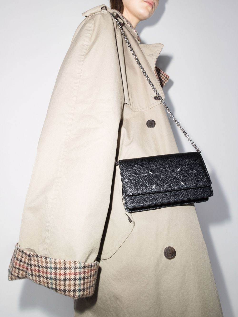 Maison Margiela Subtle Four-stitch Logo Rectangular Bag In Black