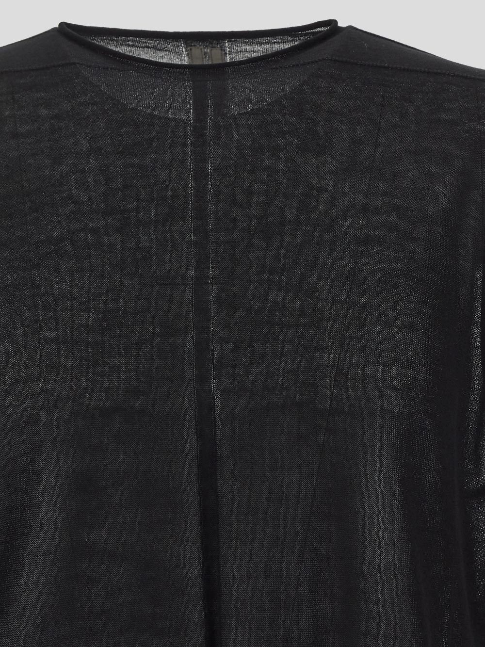Rick Owens Semi-sheer Sweatshirt In Black