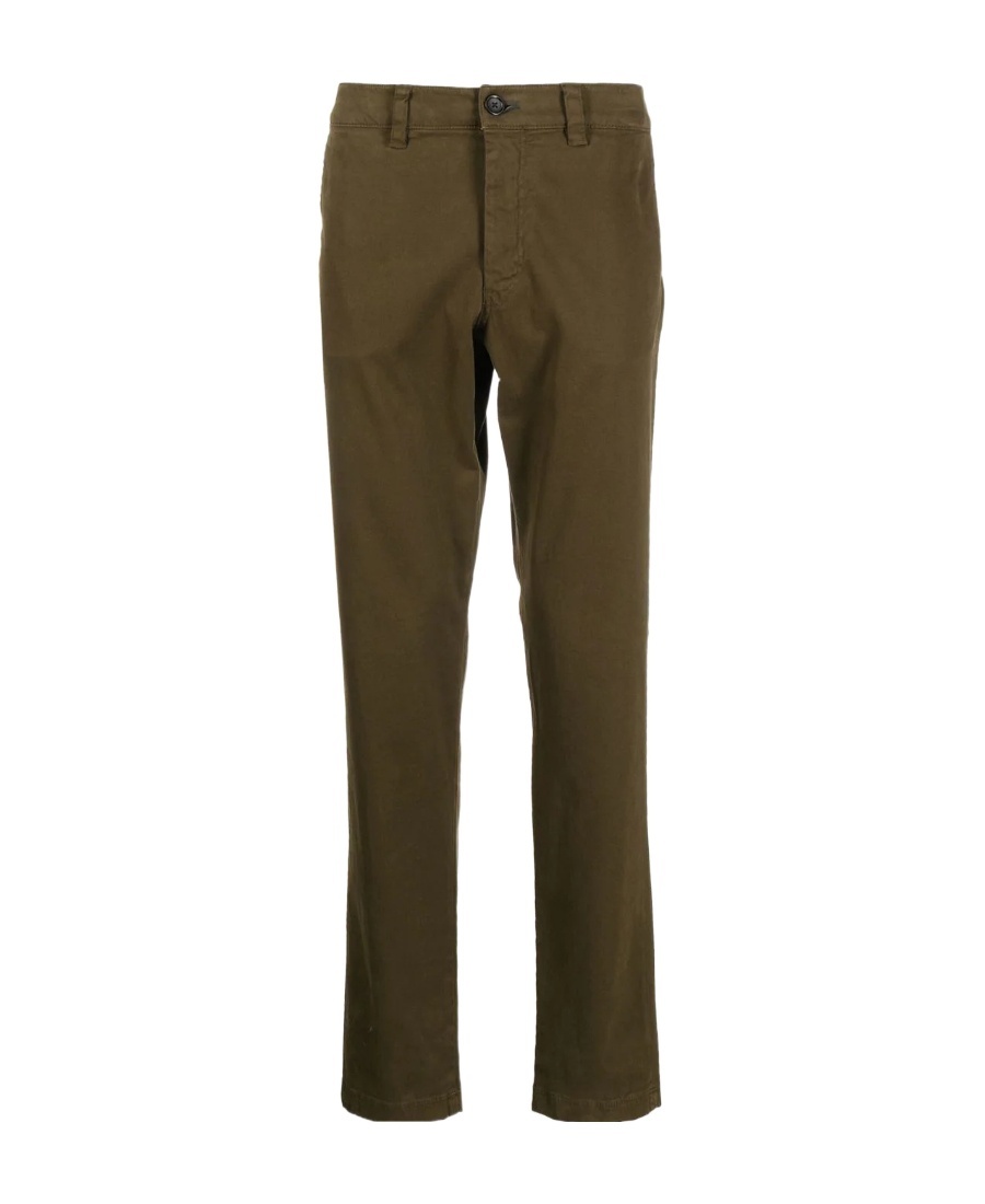 Paul Smith Olive Green Straight-leg Chino Trousers In Green