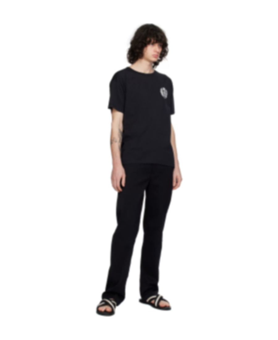 Bally Printed T-shirt With Round Neck In Black