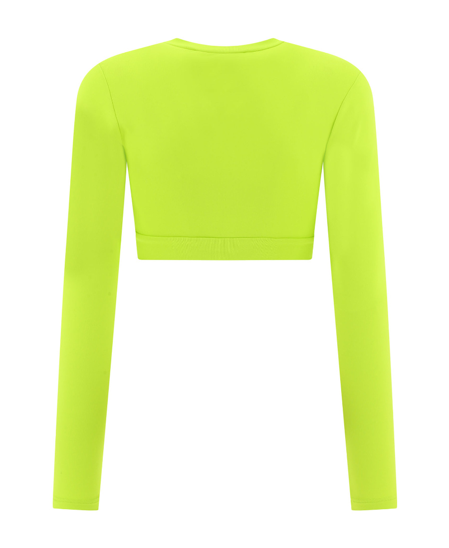Msgm Long Sleeved T-shirt In Yellow
