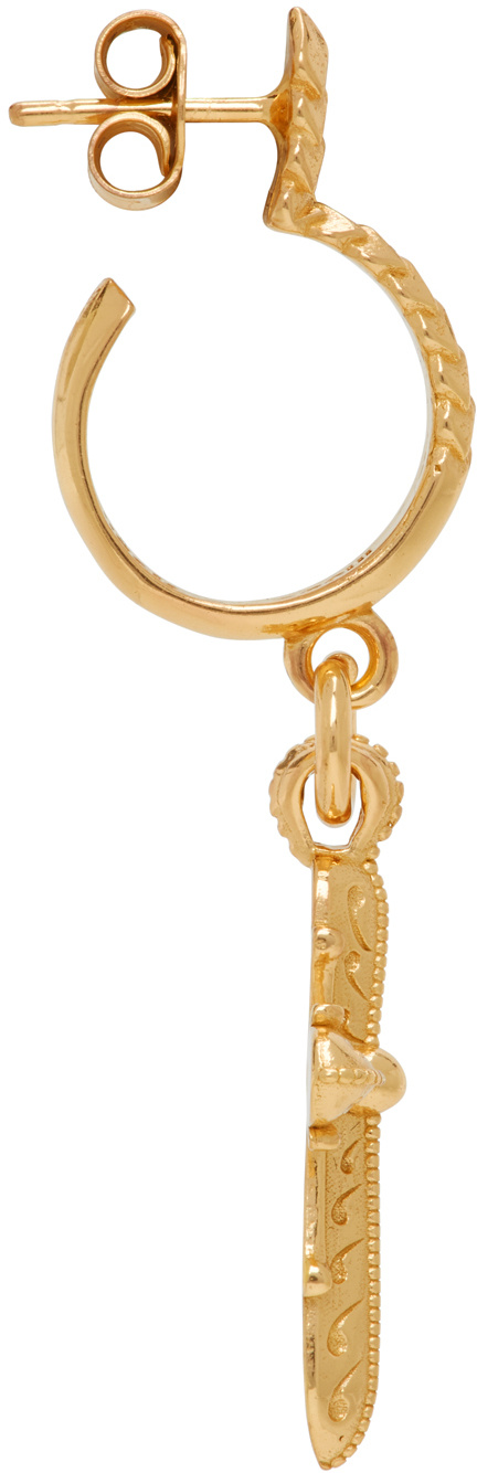 Emanuele Bicocchi A Single Cross Earring In Yellow