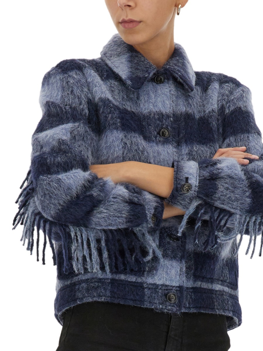 Woolrich Wool Jacket In Blue