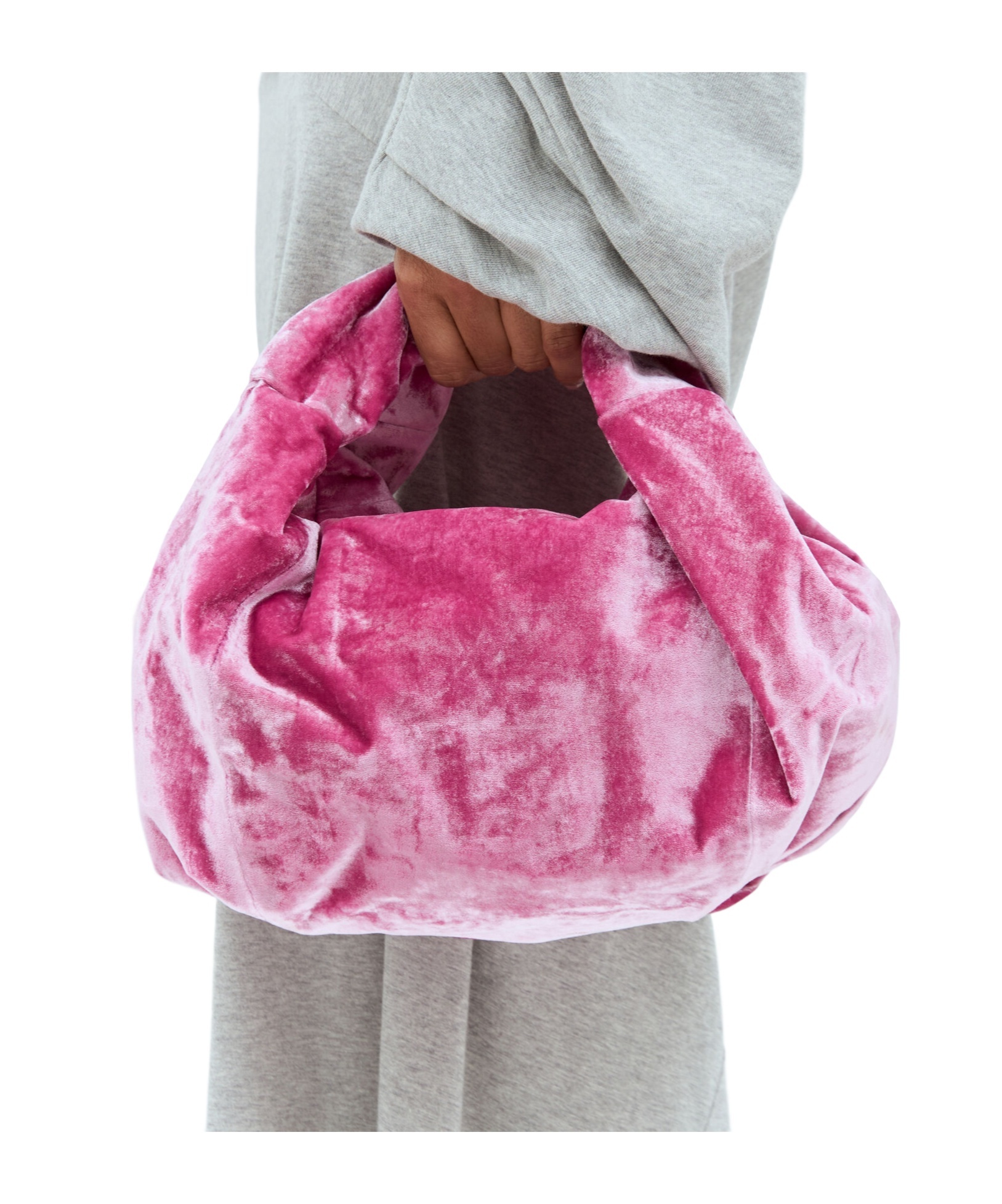 Dries Van Noten Double Top Handle Shoulder Bag In Pink