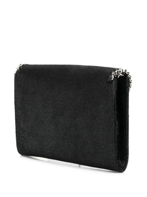 Stella Mccartney Mini Falabella Shaggy Dear Faux Leather Crossbody Bag In Black