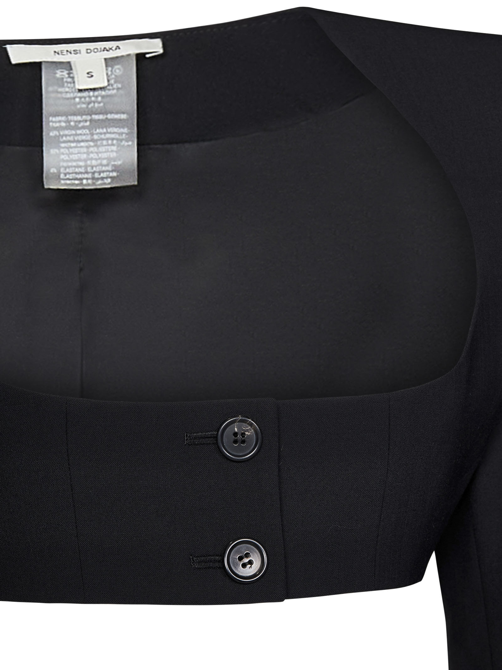 Nensi Dojaka Cropped Jacket In Black