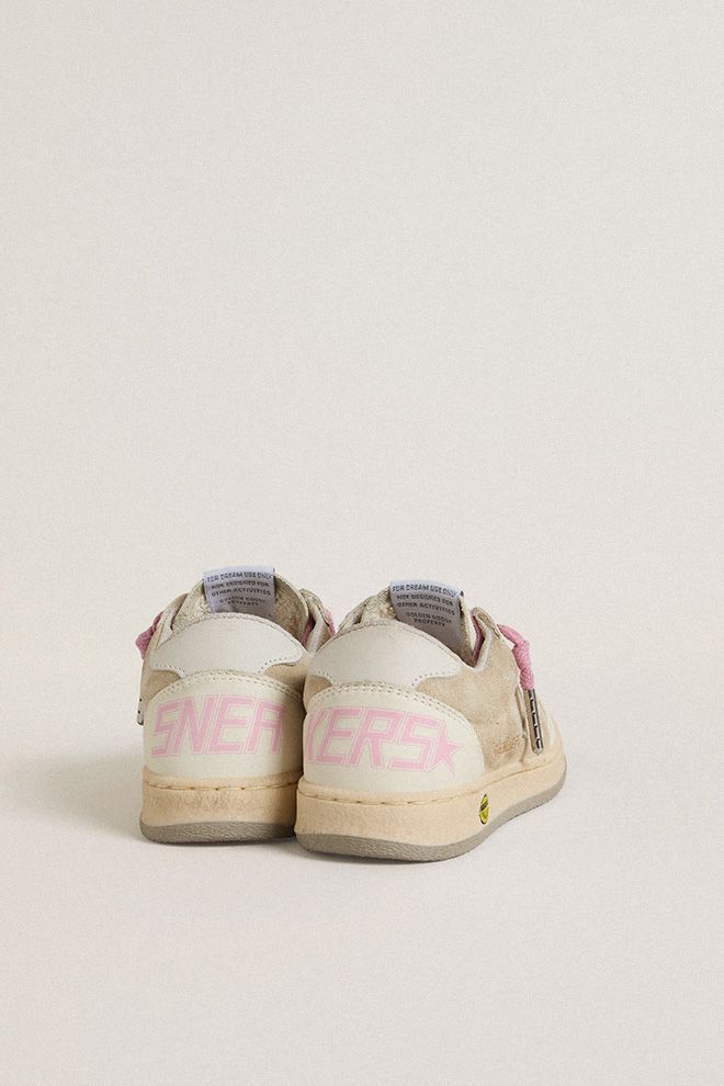 Golden Goose Suede Lace-up Sneakers In Nude