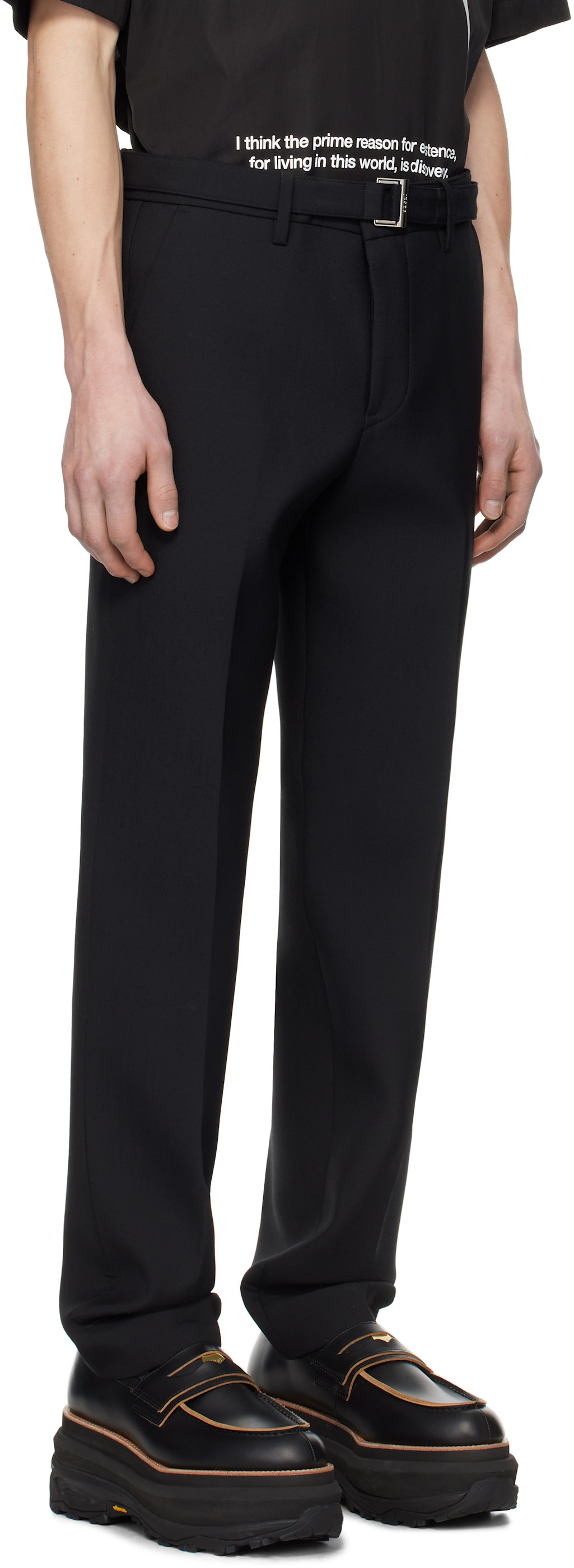 Sacai Black Suiting Bonding Trousers In Black