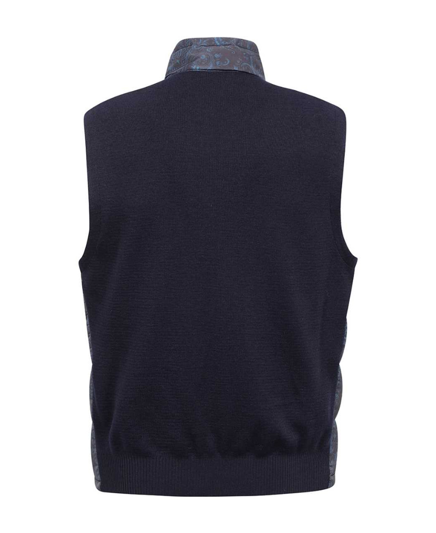 ETRO HIGH COLLAR SLEEVELESS VEST