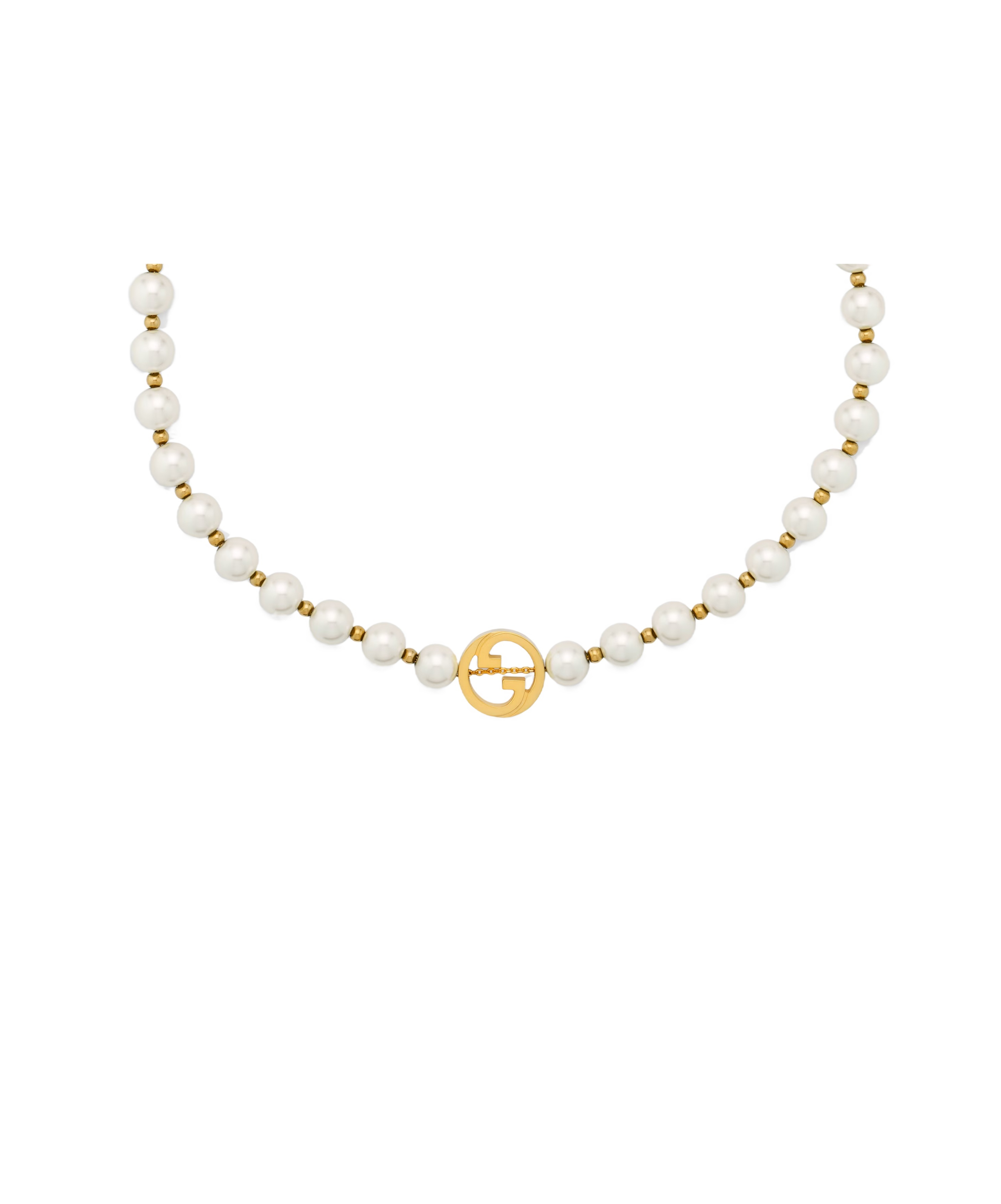 Gucci Interlocking Pearl Necklace