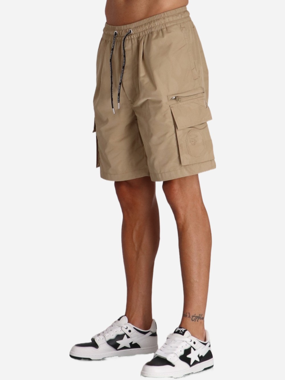 A Bathing Ape Drawstring Shorts In Nude