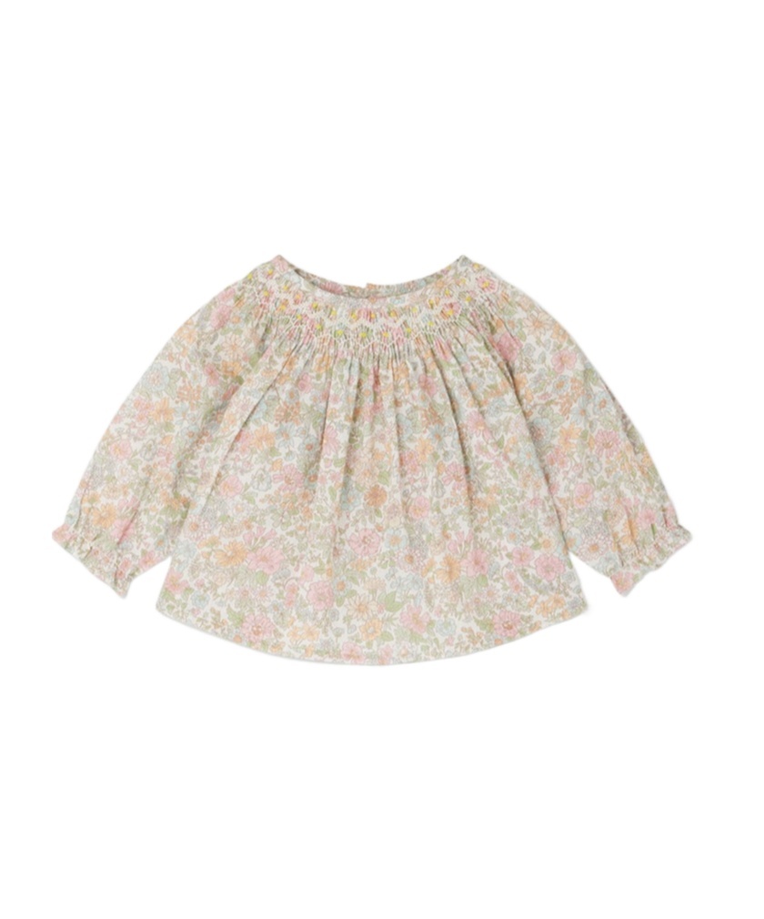 Bonpoint Griotte Pleated Shirt In Nude