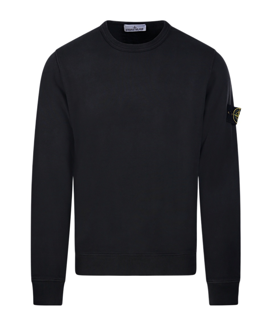 Stone Island Cotton Sweatshirt In Black
