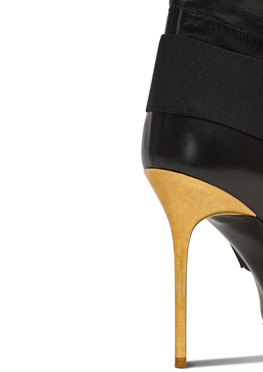 Balmain Leather Alma Boots With Jewel Buttons In Black
