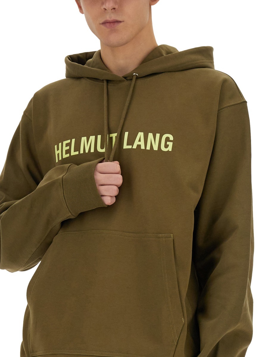 Helmut Lang Sweatshirt With Logo In Brown
