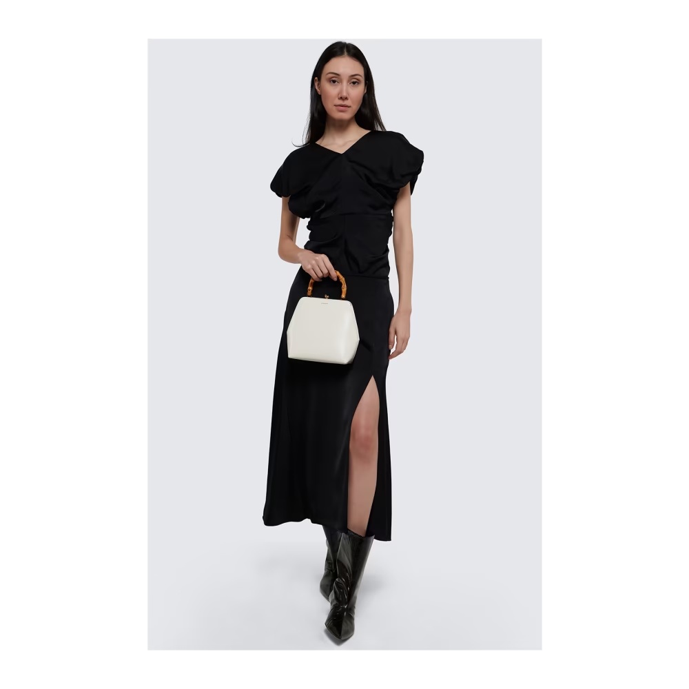 Jil Sander V-neck Short-sleeved Blouse In Black