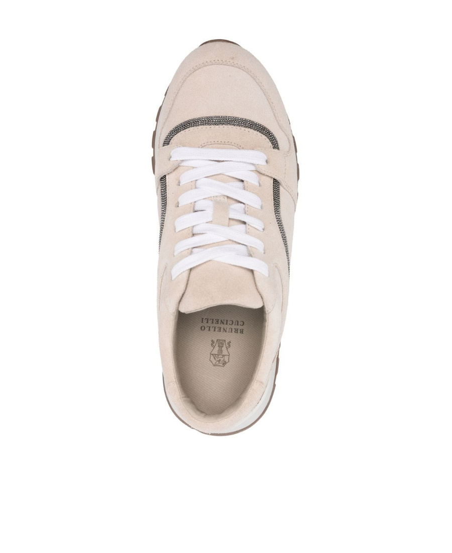 Brunello Cucinelli 20mm Suede Low-top Sneakers In Nude