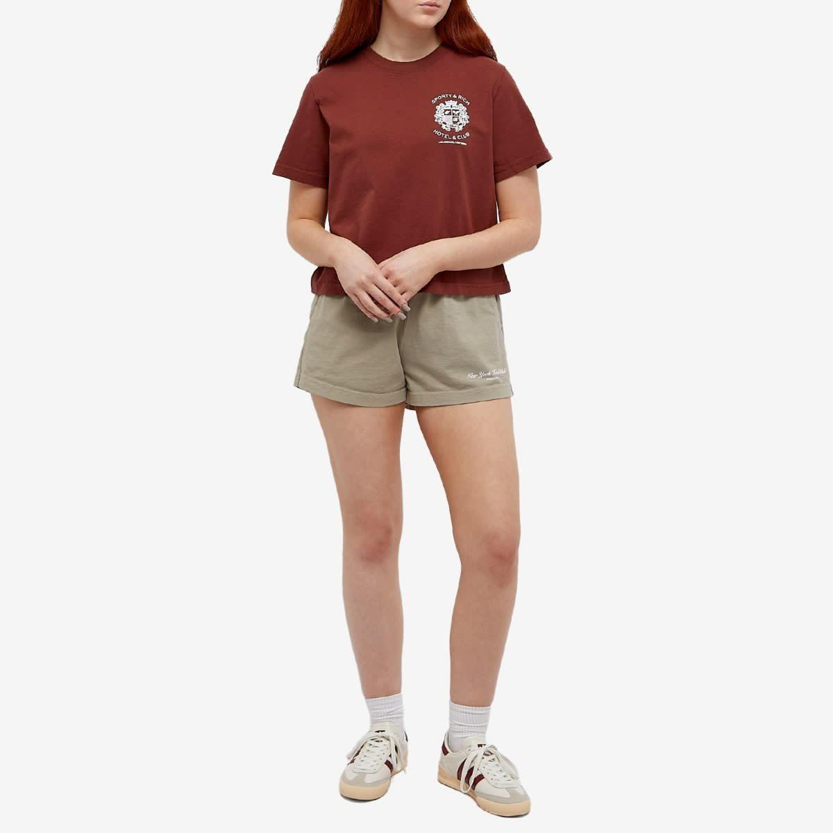 Sporty And Rich Logo-print Cotton T-shirt In Red