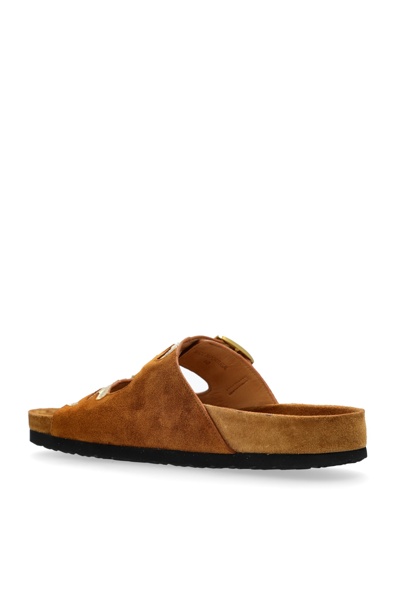 Isabel Marant Lelik Western Double-buckle Slide Sandals In Brown