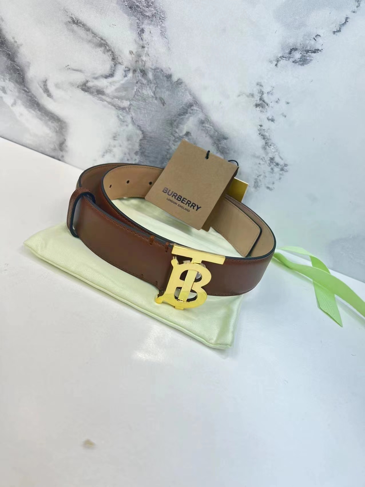 Burberry Tb Buckle Belt In Multicolor