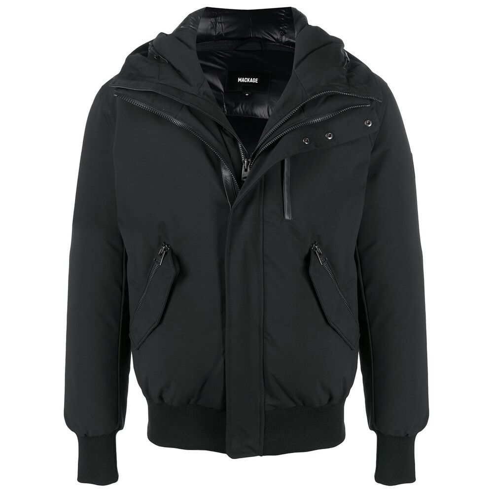 Mackage Black Down Dixon 2-in-1 Bomber Jacket In Black