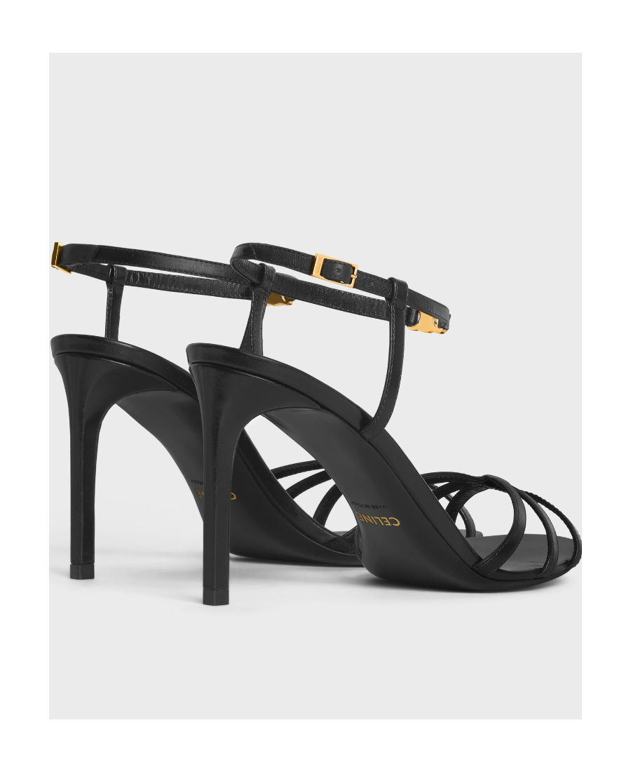 Celine Soir High-heeled Sandals In Black