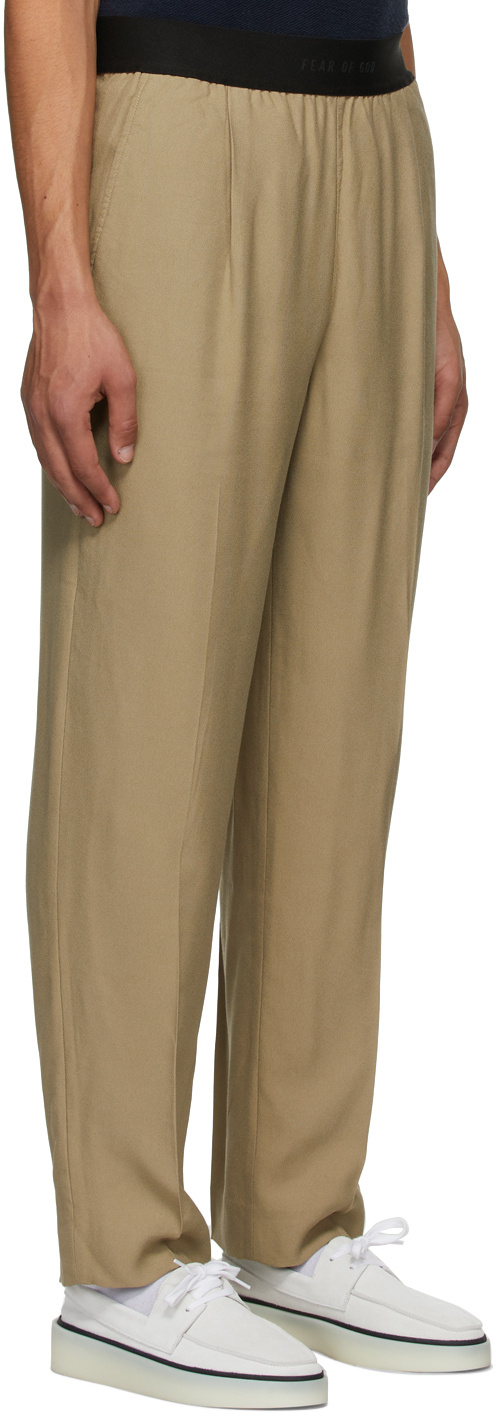 Fear Of God Everyday Straight Leg Trousers In Nude