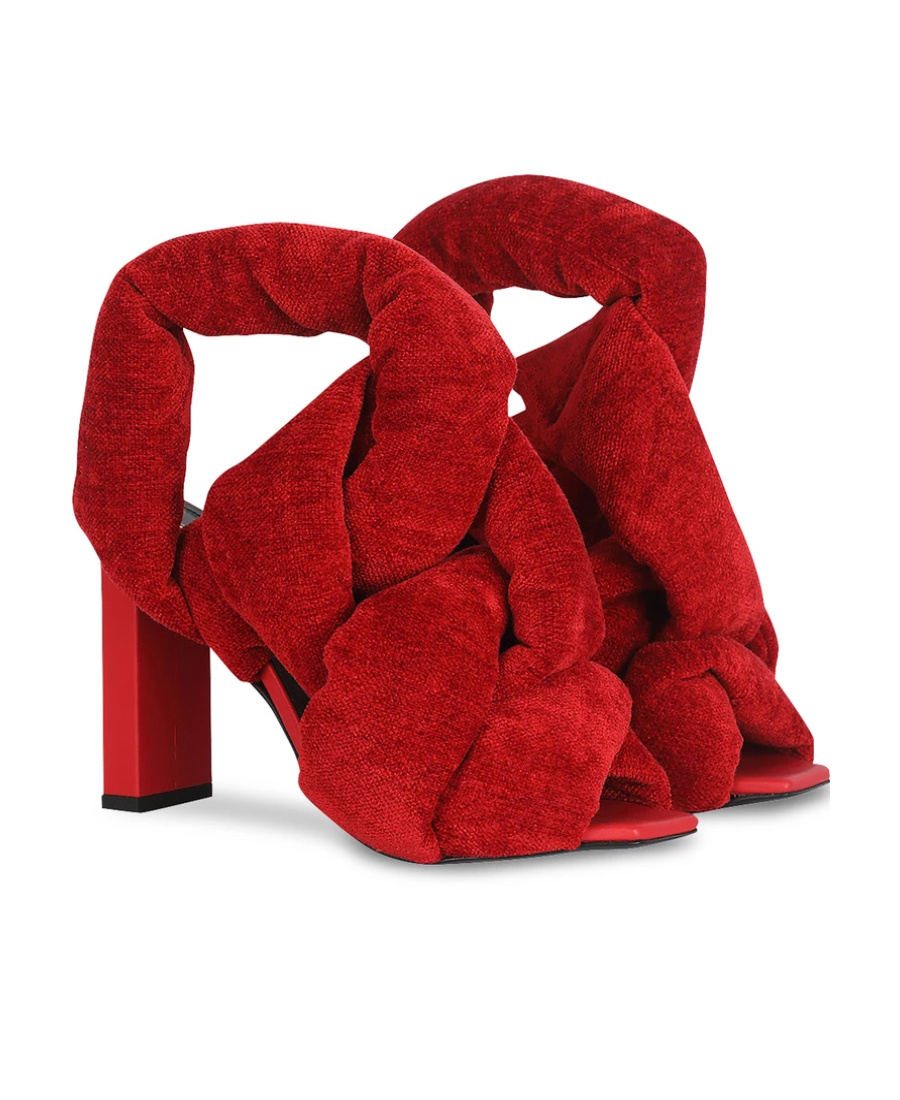 BALMAIN LOGO HIGH-HEELED SANDALS