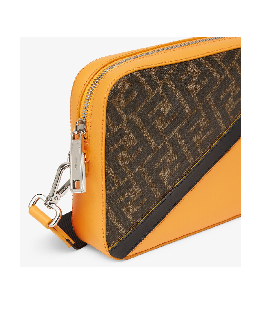 Fendi Ff Motif Camera Bag In Orange
