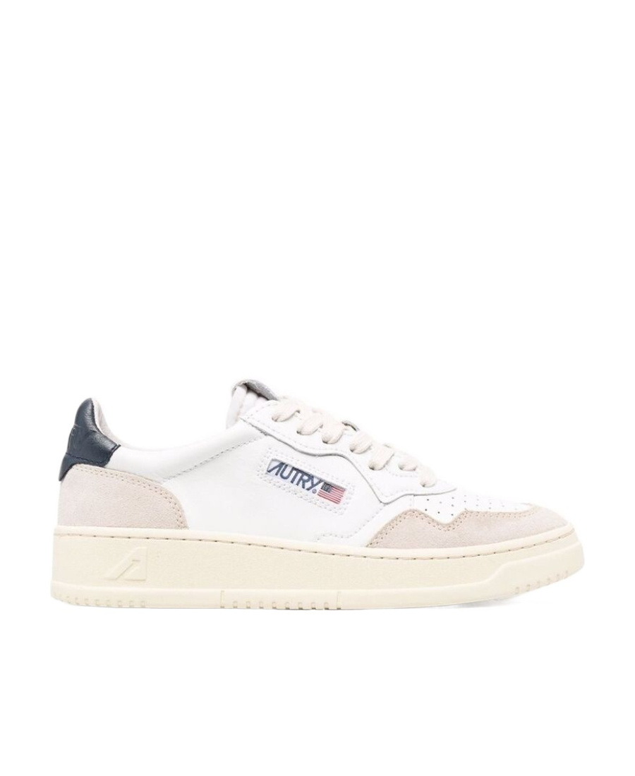 Autry Leather Sneakers With Contrast Heel Tab In White
