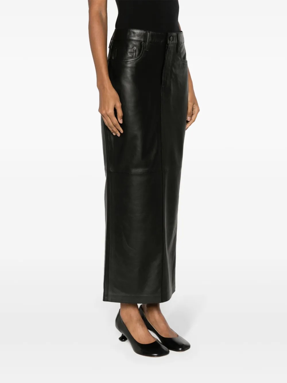Wardrobe.nyc Leather Maxi Column Skirt