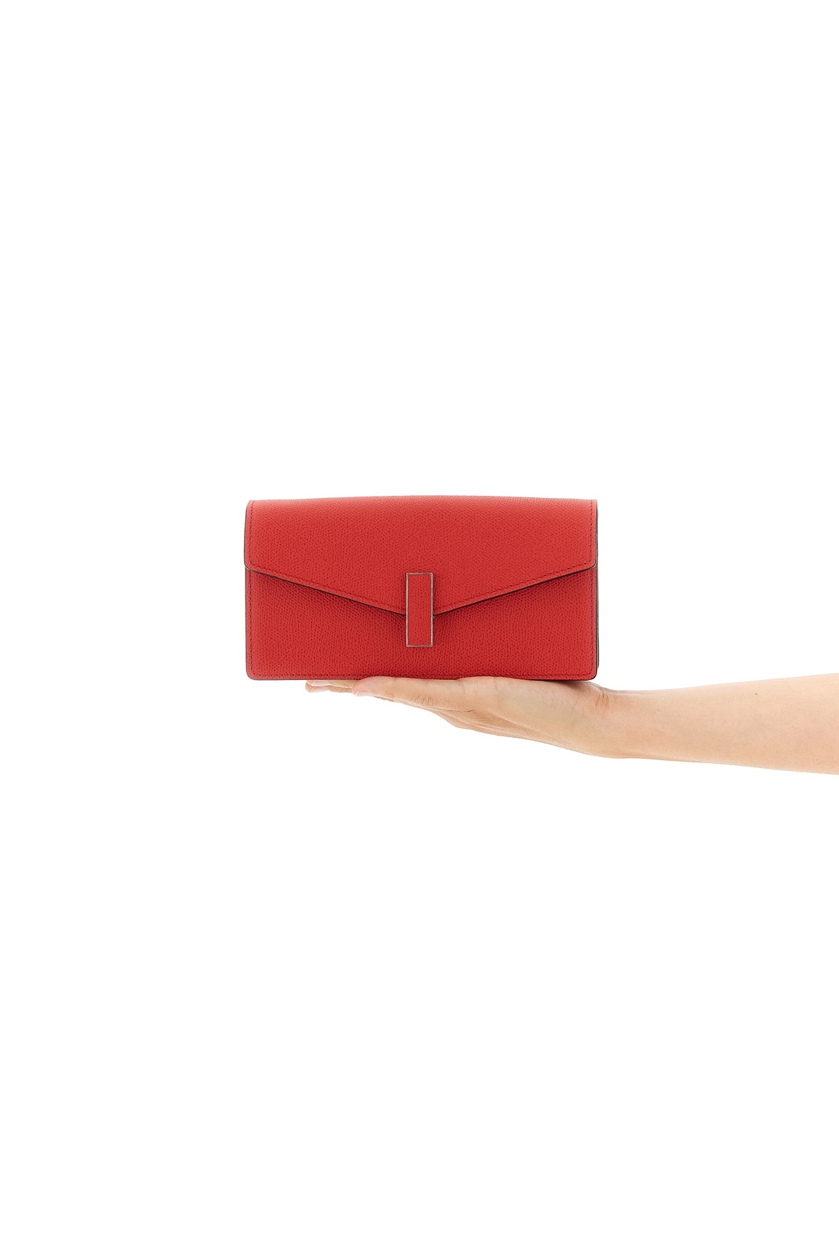 Valextra Clutch With Flap In Red