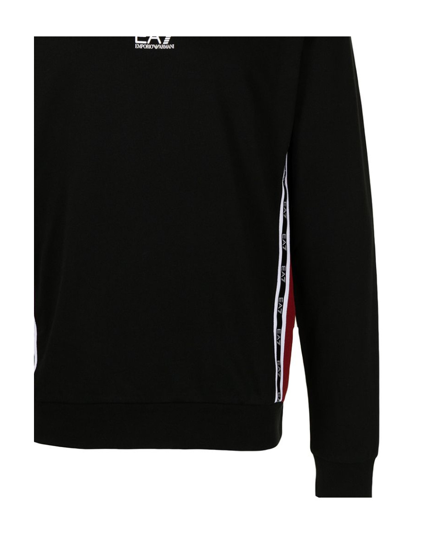 Ea7 Logo-print Cotton Sweatshirt In Black
