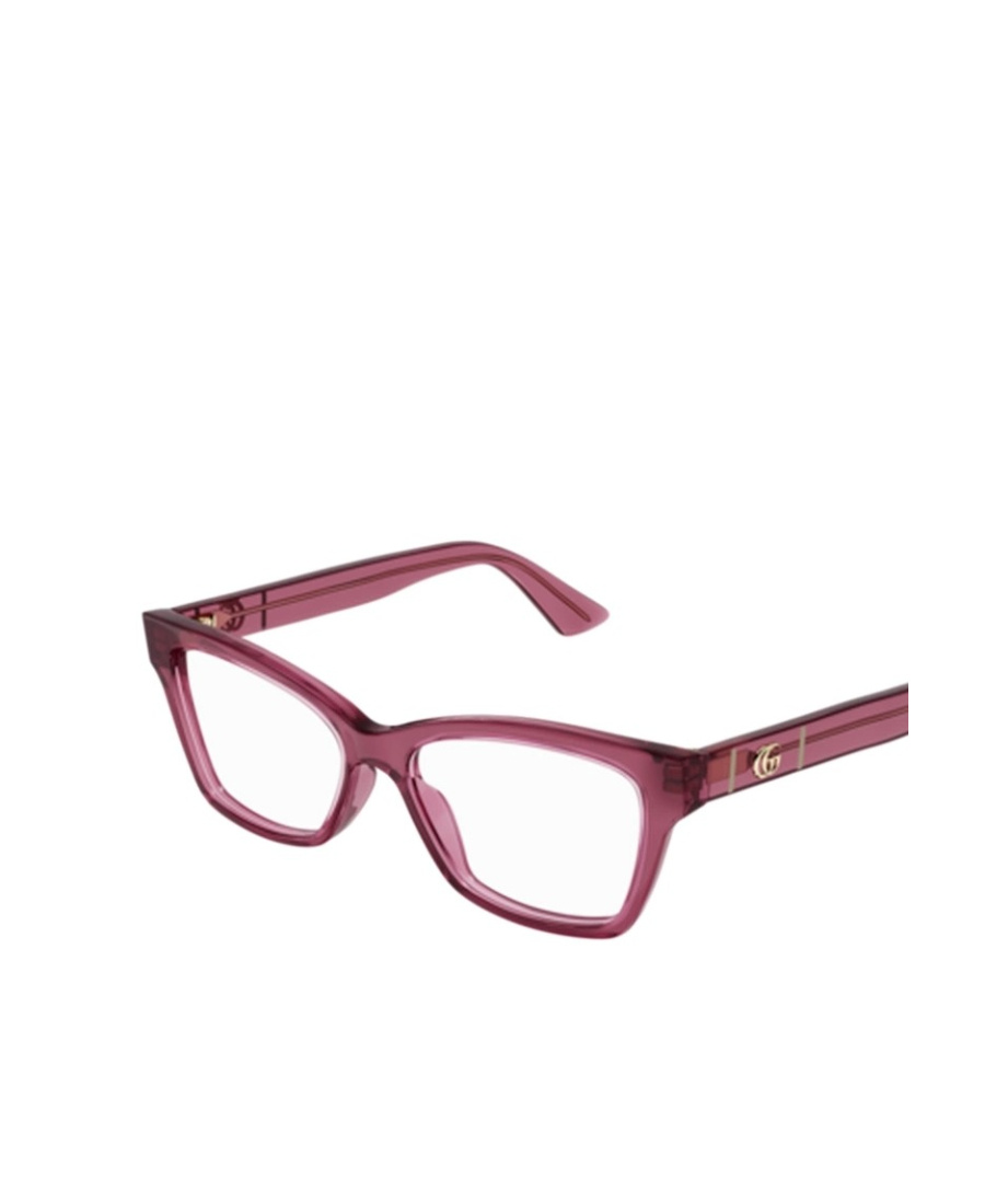 Gucci Transparent Square-frame Eyeglasses In Pink