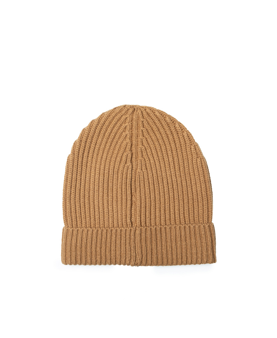Dolce & Gabbana Ribbed-knit Turn-up Beanie In Nude