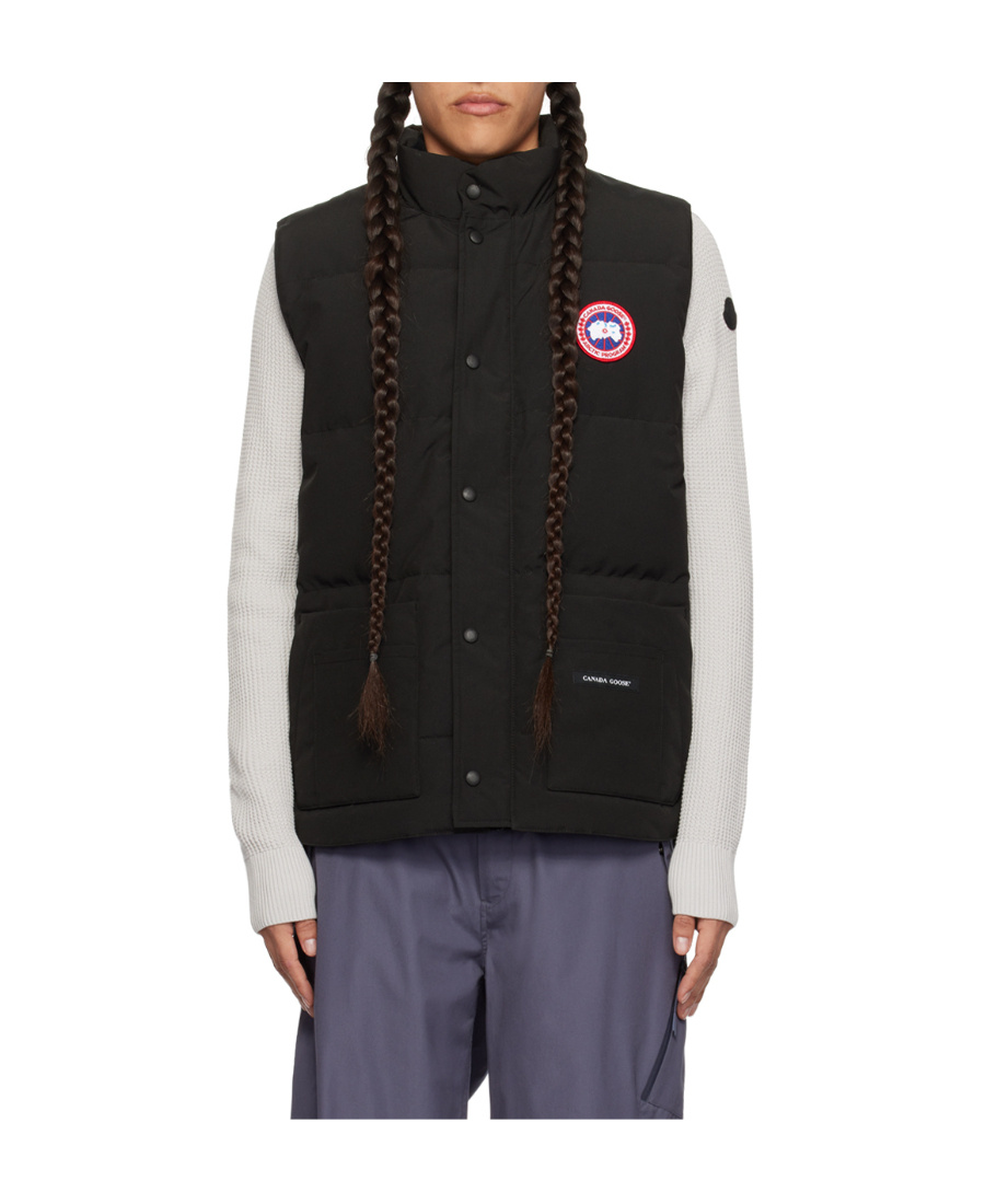 Canada Goose Black Polyester Blend Freestyle Sleeveless Down Jacket In Black