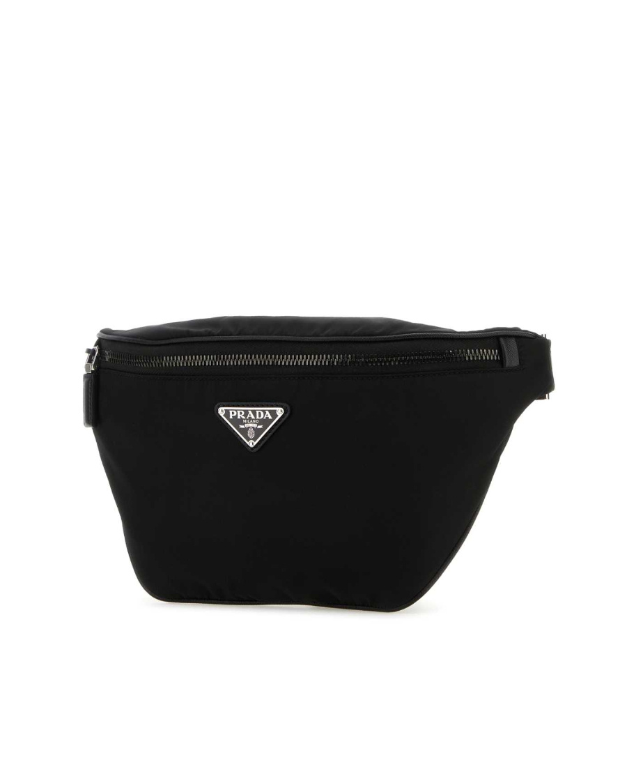 Prada Black Fabric Belt Bag In Black