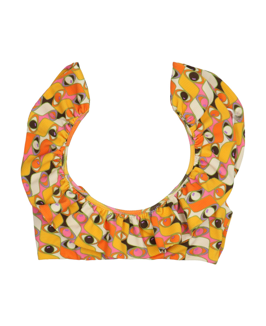 LA DOUBLEJ LOTUS LEAF EDGE BIKINI TOP