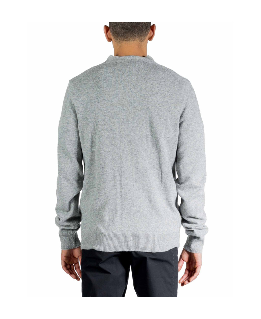 Comme Des Garçons Play Heart Decal Cardigan In Gray