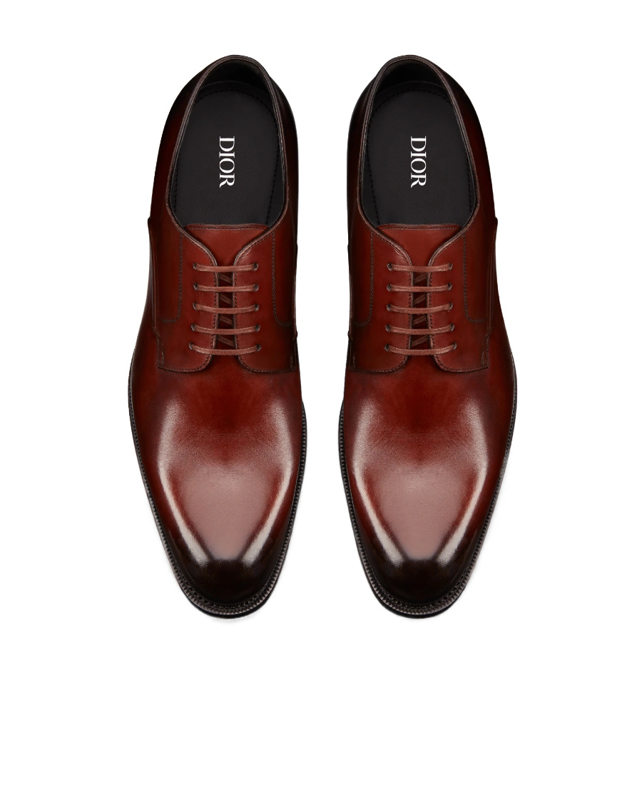 Shop Dior Dark Brown Lace Up Business Dress Shoes