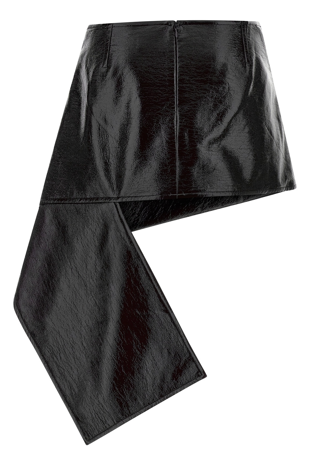 Courrèges Asymmetric High Waist Mini Skirt In Black