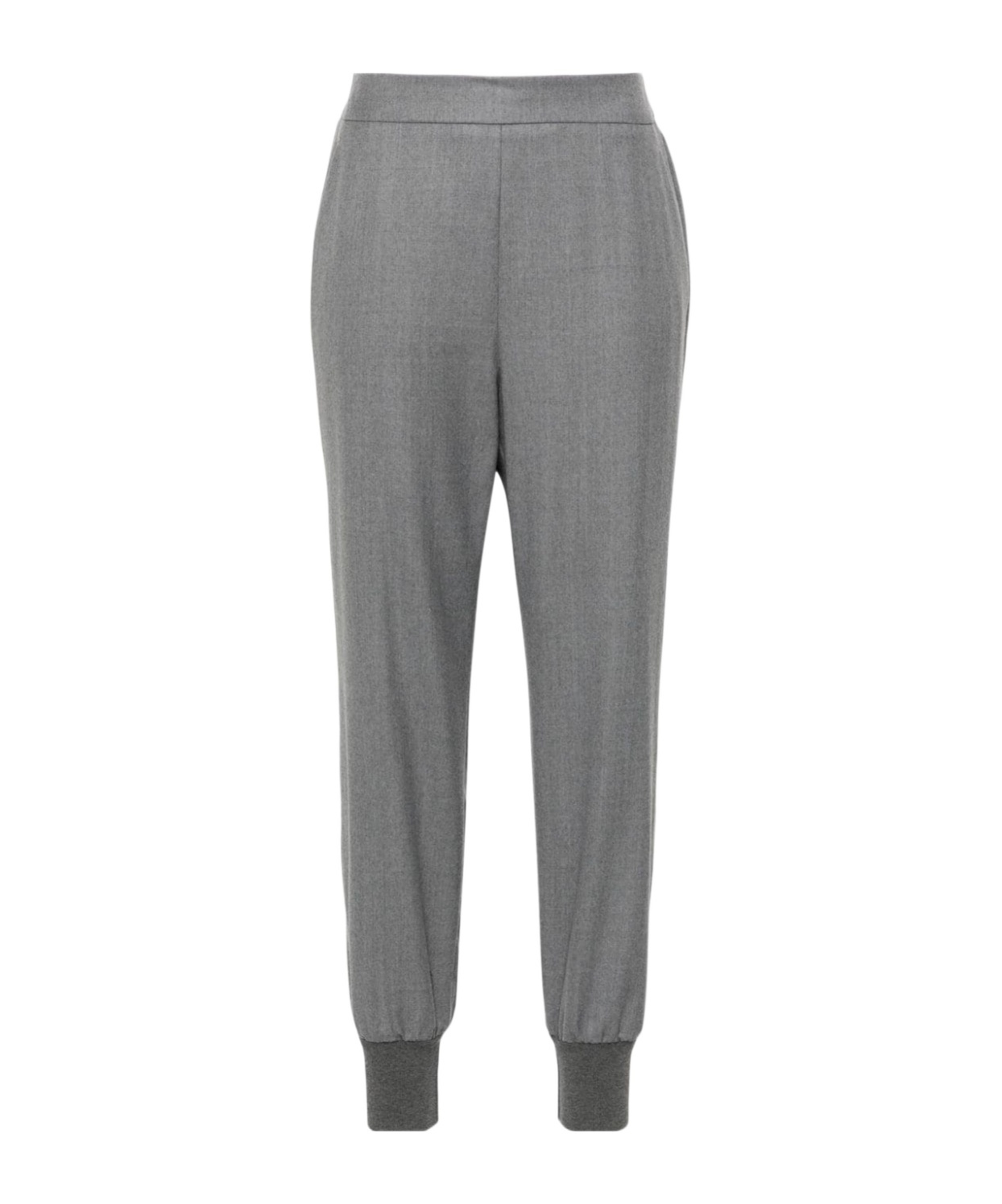 Stella Mccartney Wool Tapered Trousers In Gray